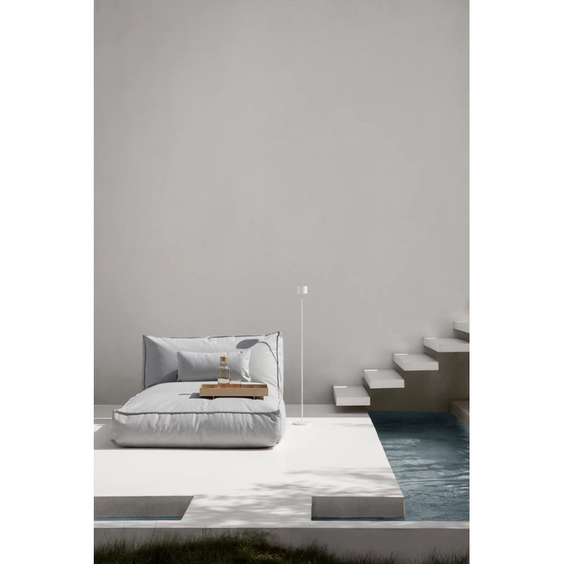 Stay Synthetic Indoor/Outdoor Pillow Cover & Insert, Rectangular, 12"H x 28"W, Cloud