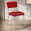 Chaises d'appoint rembourrées rouges et chromées (ensemble de 2)-1351935602-1351935601