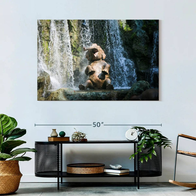Elephant Bath Time, 32" H x 48" W