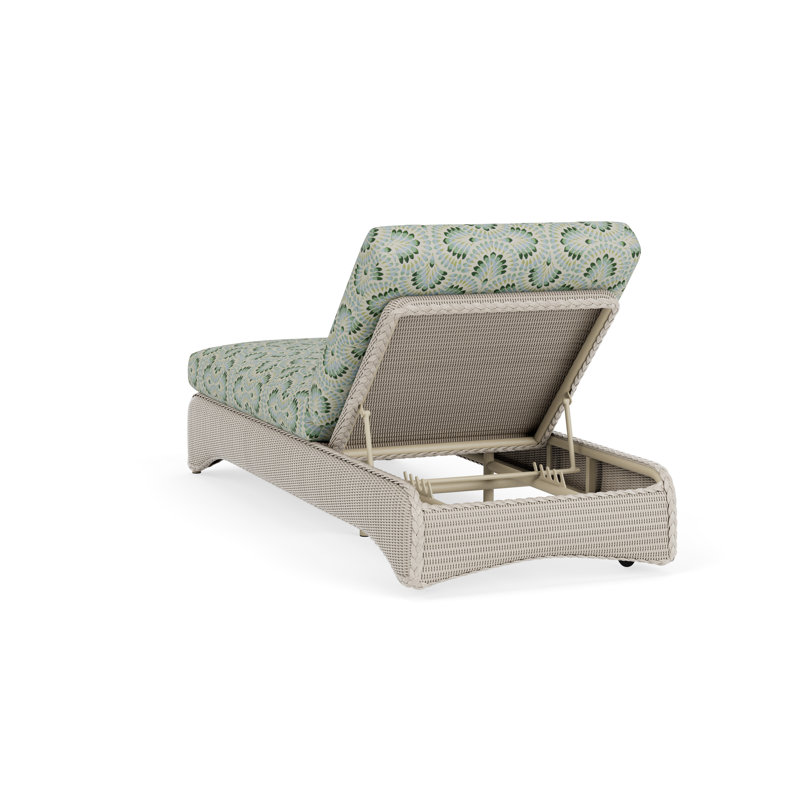 Loom Outdoor Chaise Lounge, Plume Spring, Hickory