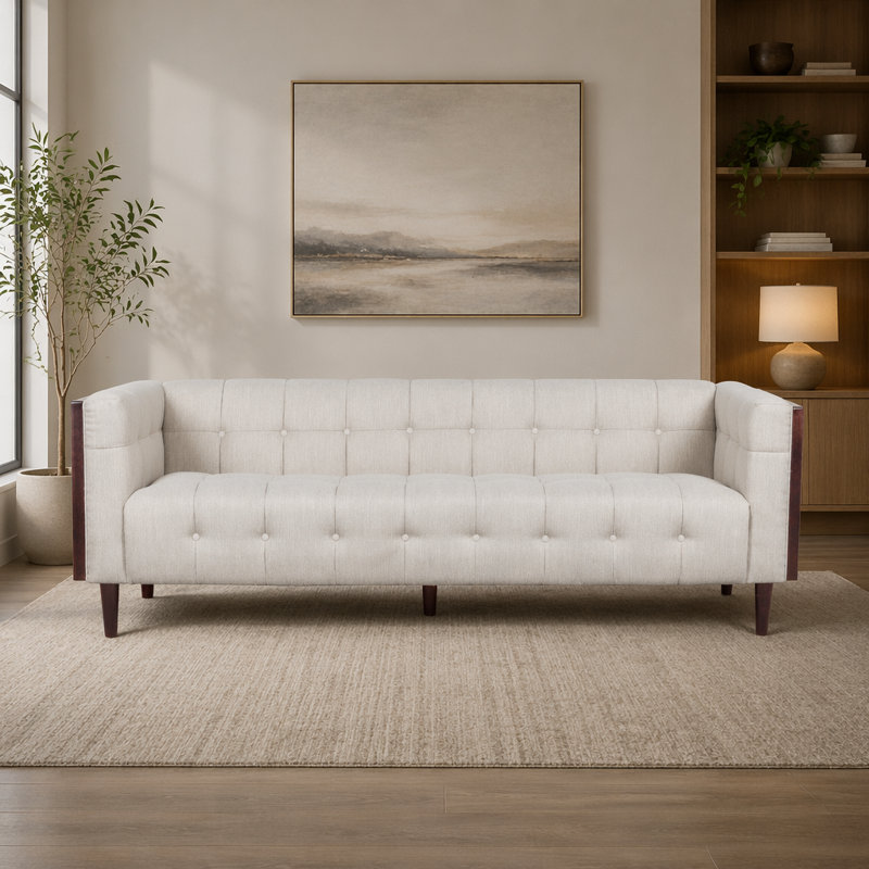 Canapé 3 places, Tissu beige