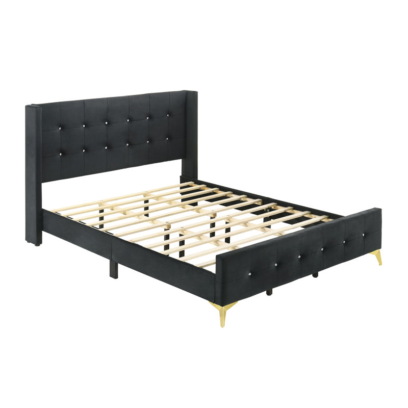 Paderborn Upholstered Bed, Super King (6'), Black
