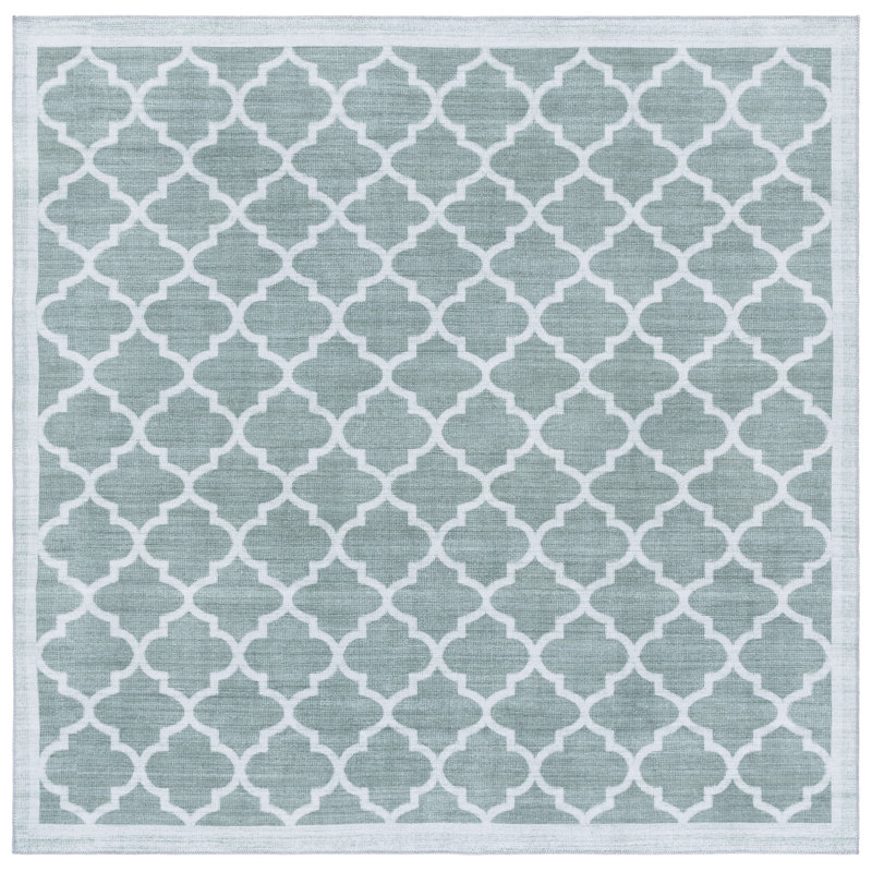 Alesya Machine Washable Performance Geometric Rug, Square 6'