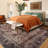 Machine Washable Vintage Area Rug - Soft Carpet with Non-Slip Backing for Living Room, Bedroom, Office,Red-606586424