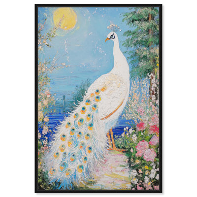 Peacock in Paradise Canvas Natures Art Prints by 