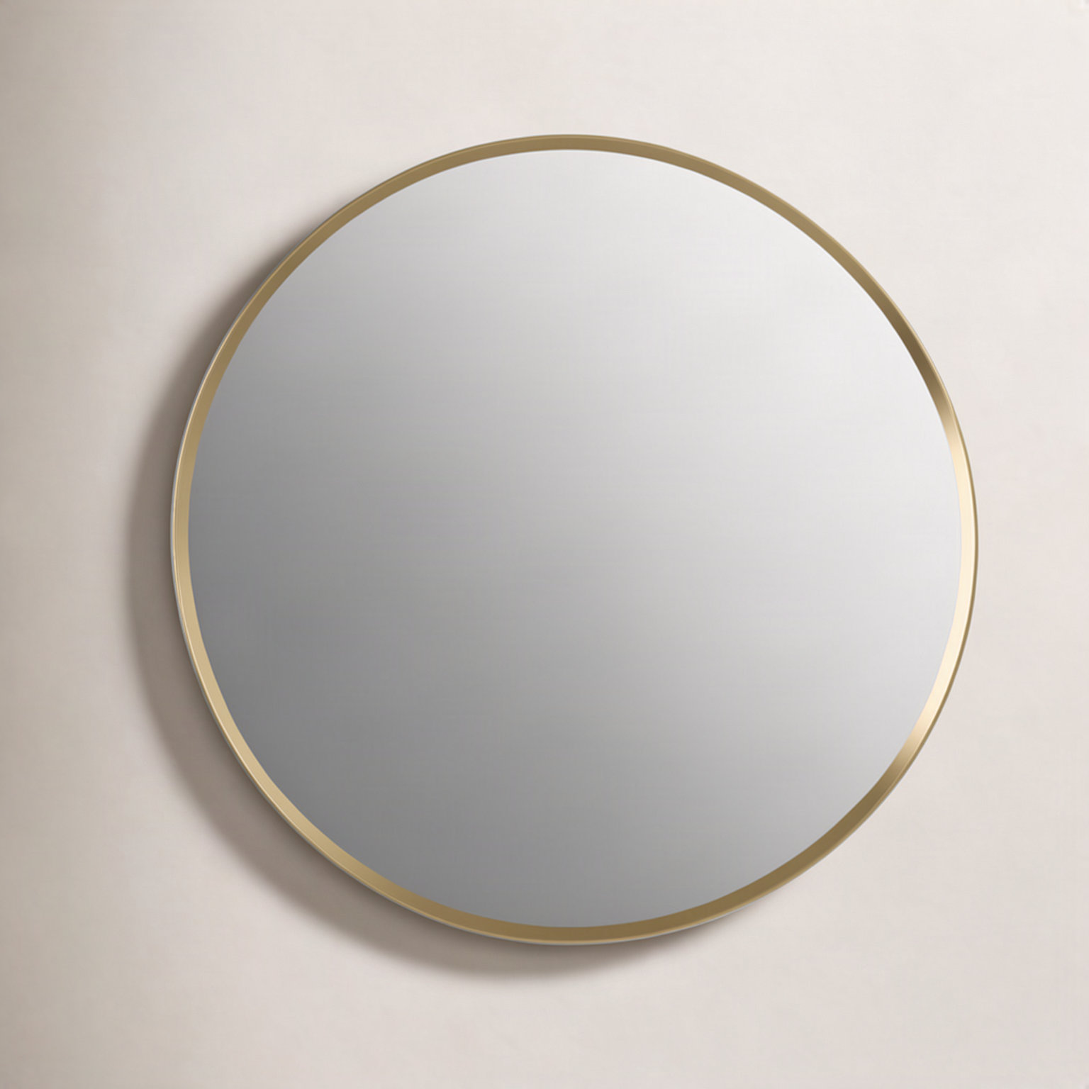 Verdera Round Medicine Cabinet, Brushed Gold