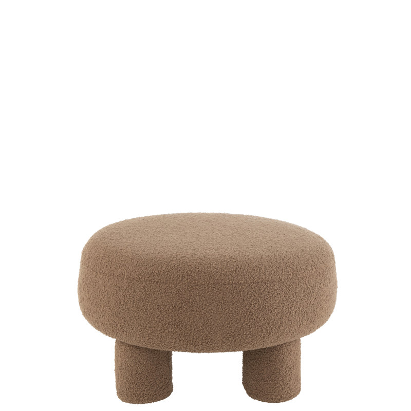 Aku Solid Wood Accent Stool, Brown