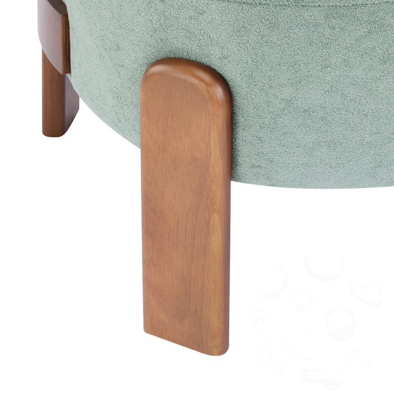 Fauteuil à oreilles rembourré, Vert