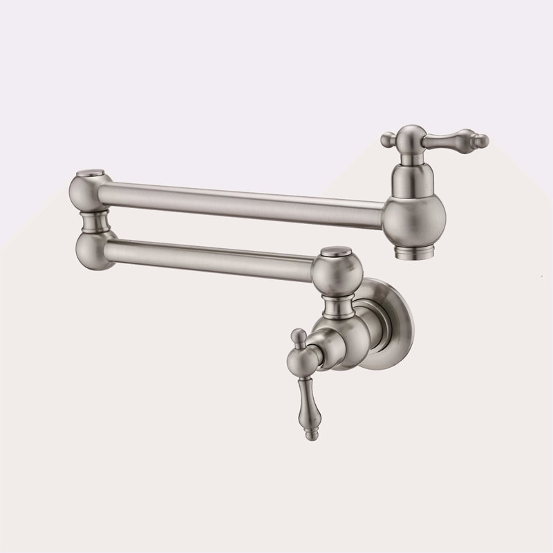 Robinet remplisseur mural, Nickel brossé