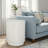 Elegant White 20" Round x 34" High Accent Table with Dimpled Sculptural Surface