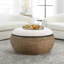 Repose-pieds de rangement rond 36,25 po Emily