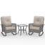 Ensemble de 3 chaises berçantes d'extérieur surdimensionnées avec coussins et table d'appoint à plateau en verre-1659537848