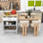 Elegant Multi-functional Kitchen Island with Extendable Dining Table, Dual Storage, and Power Outlets-1717507474