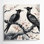«Birds Asian Koel Grey», art mural sur toile