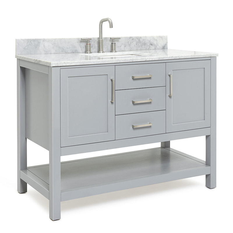 Ensemble de meuble-lavabo simple 49 po Abby, gris