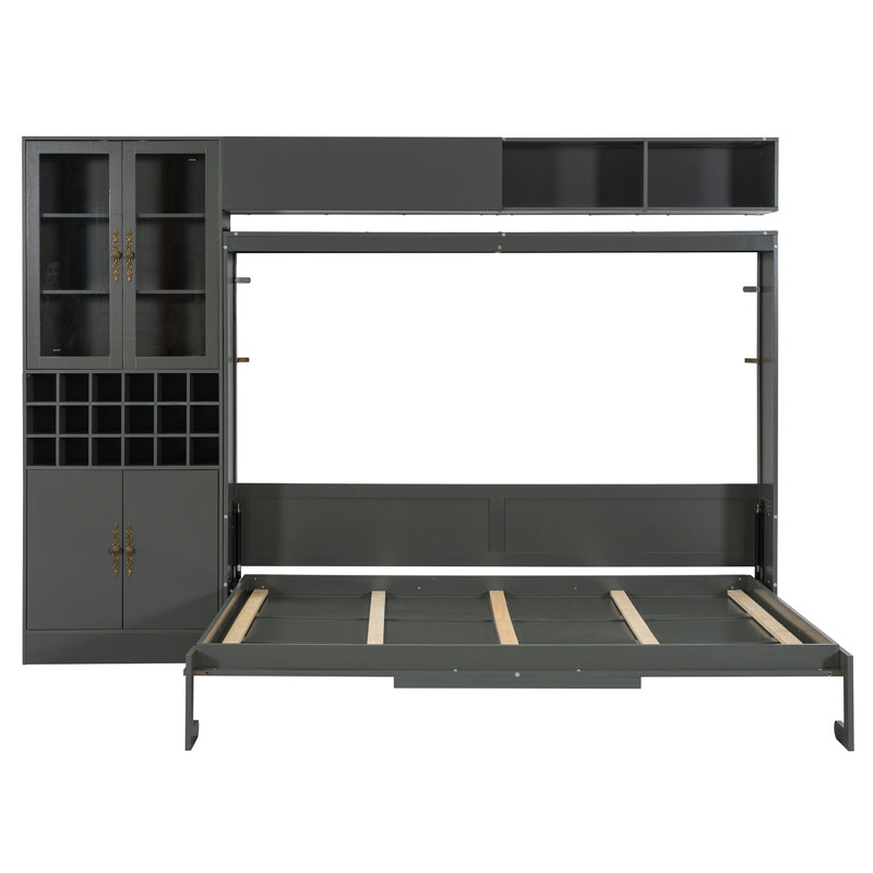Murphy Bed Wall Bed with Sofa, Gray