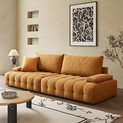 Caramel 100% Polyester Modular Sofa cushion Loveseat