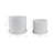 Ceramic Saucer Planters with Geometric Texture Finish for Home or Garden Use Set of 2 - 10", 9" White