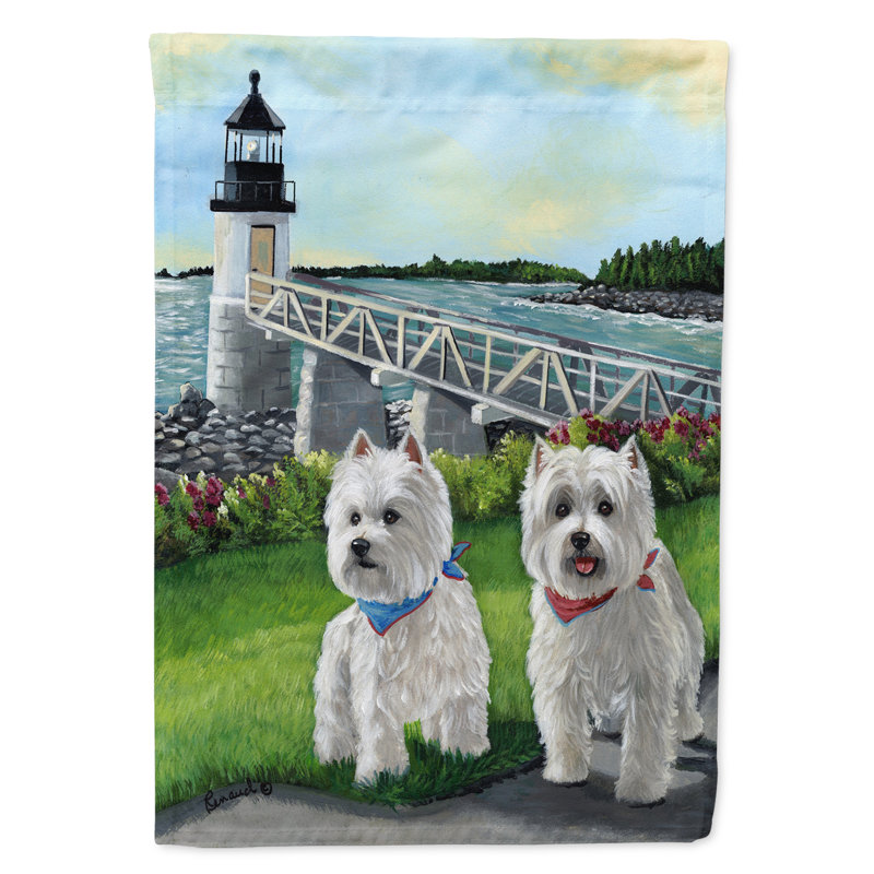 Drapeau de jardin en polyester à 2 côtés Graziello Bichon Frise Do It Better 1 x 0,11 pi, Westie Schooner et Annie