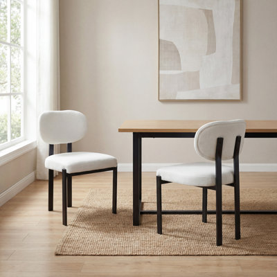 19" Wide Modern Soft Industrial Upholstered Side Chair