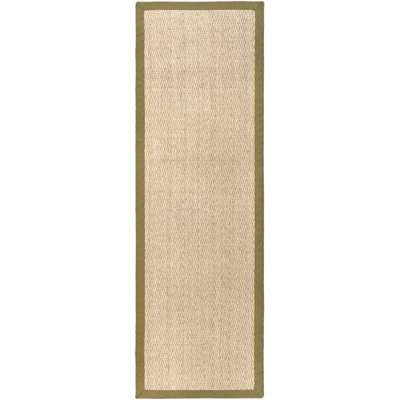 Auckland Bamboo Slat/Seagrass Natural/Olive Area Rug