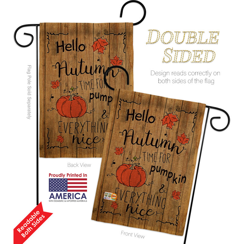 Double Sided 18.5'' H x 13'' W Polyester Garden Flag