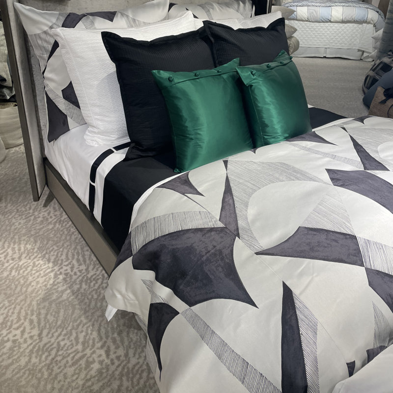 Clio Duvet Cover, King Duvet Cover, Pearl