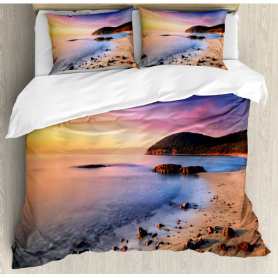 Scenery House Coastal Duvet Cover