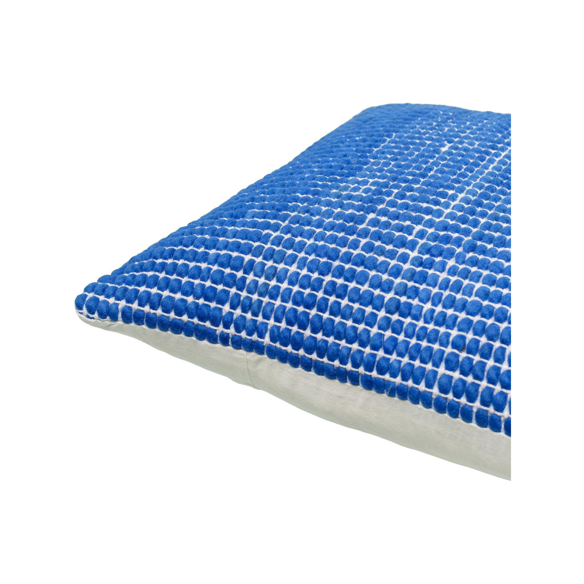 Waverly Wool Throw Pillow, 13" x 20", Blue, Polyester/Polyfill