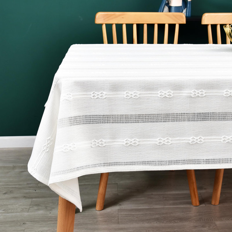 Heavy Duty Cotton Linen Table Cloth For Rectangle Table Rectangular Farmhouse Vintage Tablecloth Washable Rustic Table Cover, Rectangle, 4-6 Seats