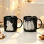 Ensemble de grandes tasses en grès noir Halloween