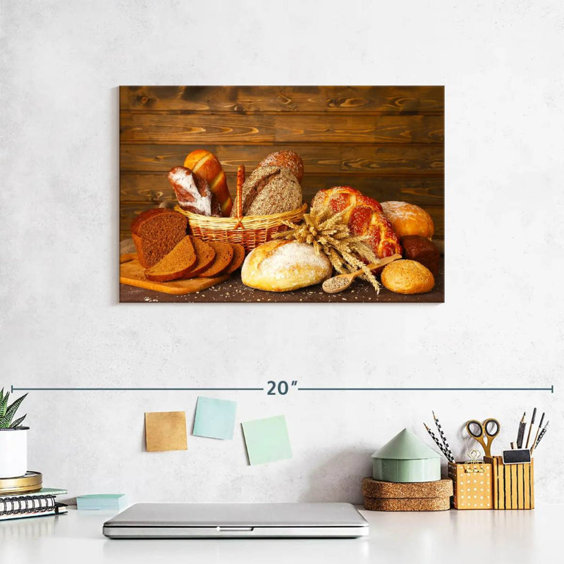 Bread Assortment Canvas Print, 8" H x 12" W x 1" D