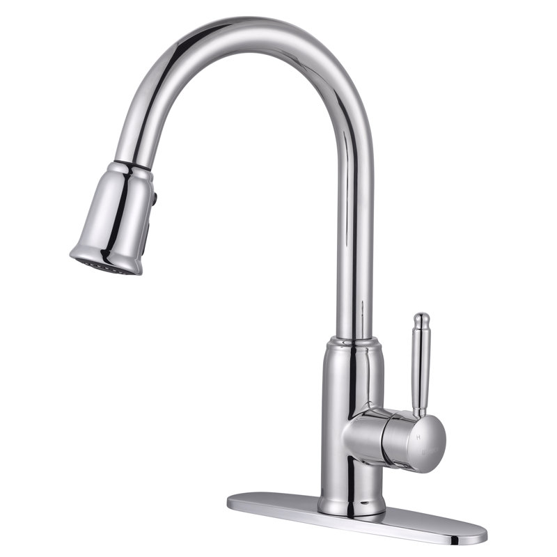 Robinet de cuisine rétractable, Chrome