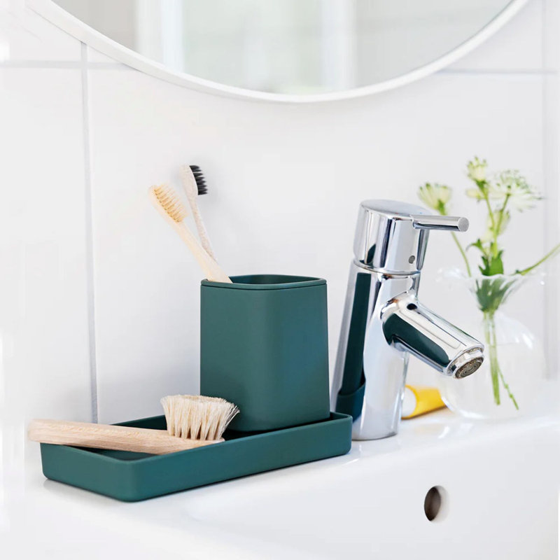 Tumbler/toothbrush holder, green