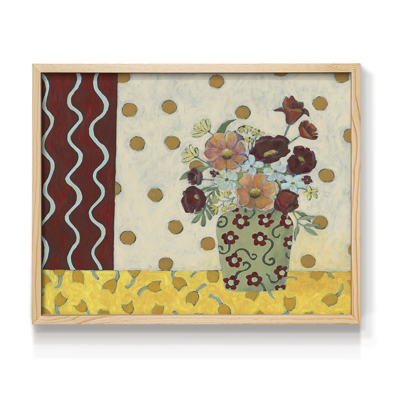 Flowerscape II - Reproduction encadrée - Restickable, H 11 po x l 14 po, Naturel