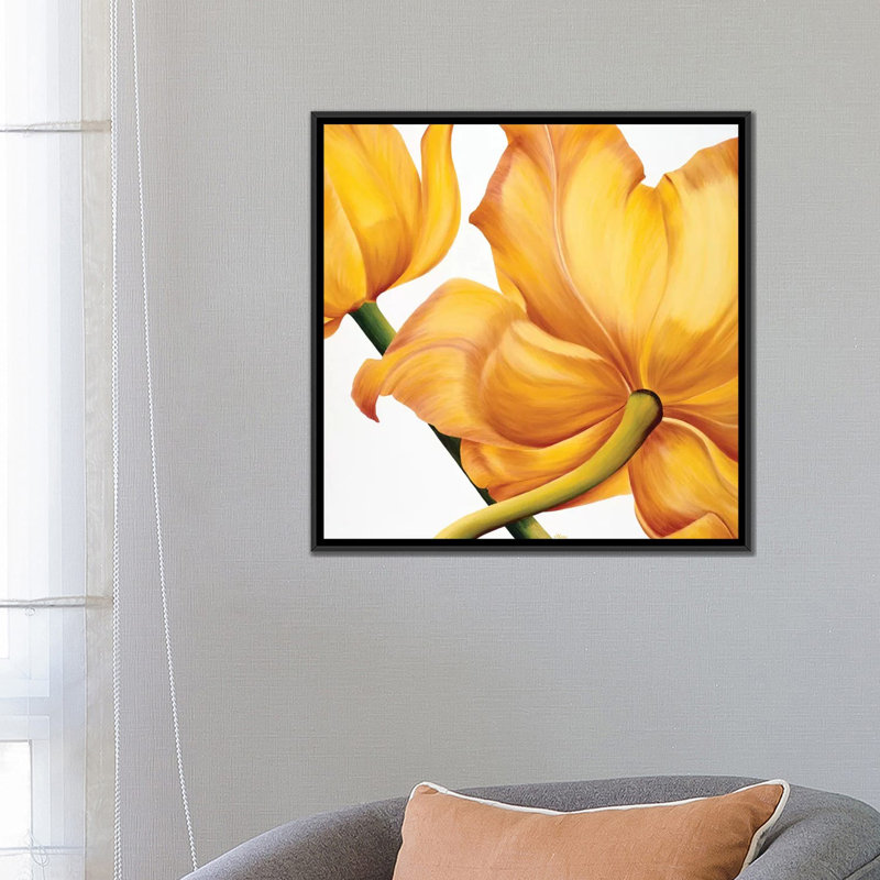 «King Yellow», impression sur toile, H 18 po x l 18 po x P 1,5 po, Toile tendue, Pas de tapis