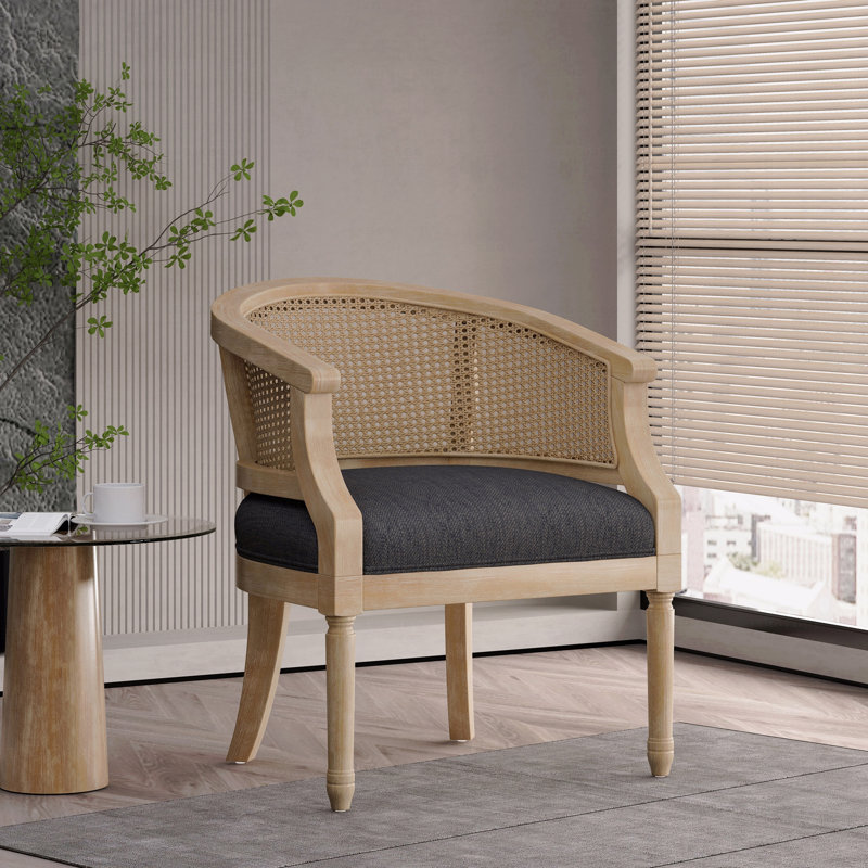 Chaise d'appoint en bois d'hévéa, Gris anthracite