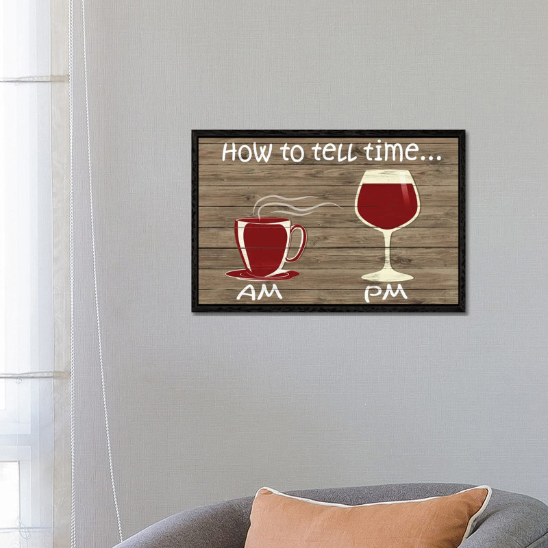 How To Tell Time by Sd Graphics Studio - Print on Canvas, Black Framed Canvas, 66.04 cm H x 45.72 cm W