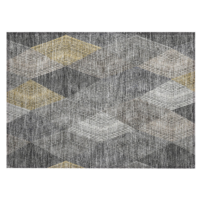 Aquaisha Washable Geometric Rug, Rectangle 1'8" x 2'6"