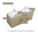  Angela 60 inch Fully Assembled Double Floating Bathroom Vanity with Solid Surface Sink