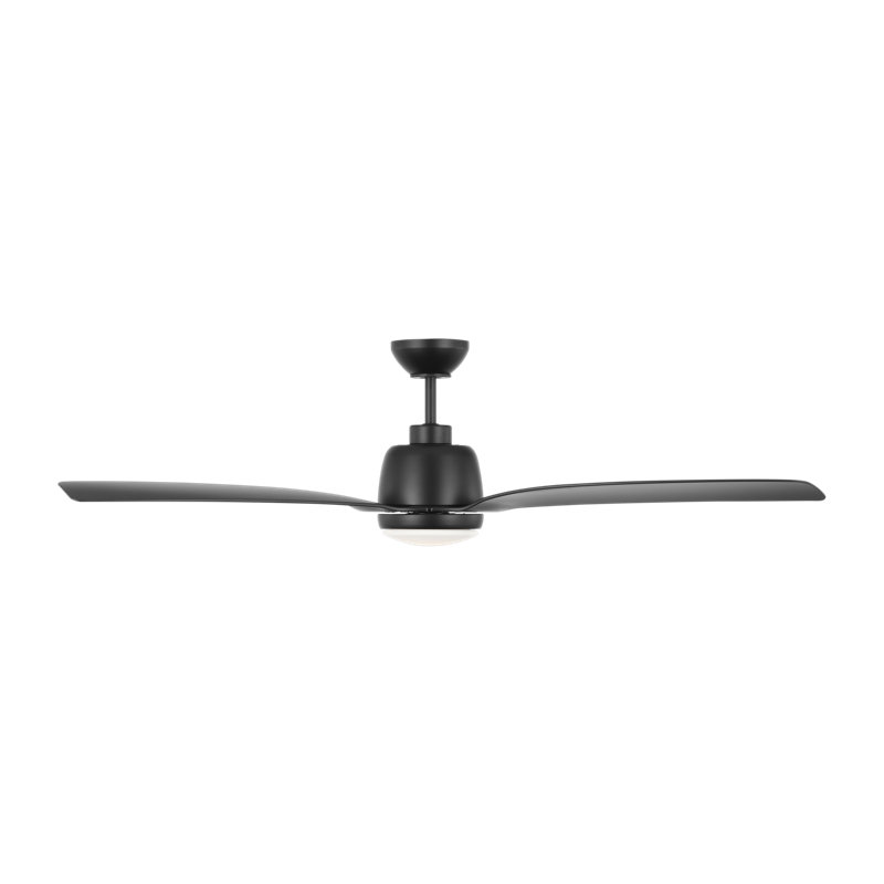 Carly 60'' Ceiling Fan with LED Lights, Matte Black, Matte Black, 15.40" H x 60" W x 60" D