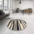 Contemporary Beige/Black Area Rug-559720769