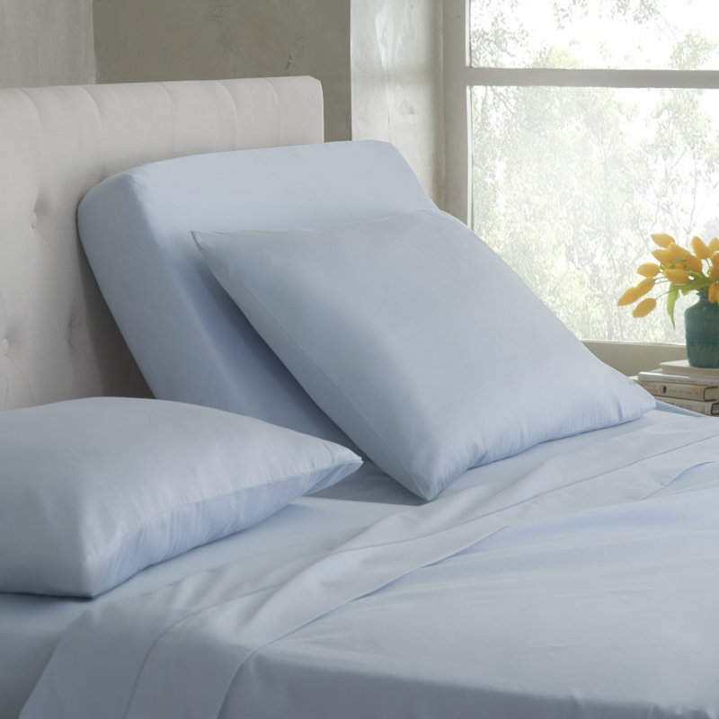Ensemble de draps en satin de coton 400 fils Martex, Bleu