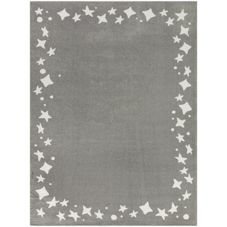 Lorccan Geometric Gray Area Rug