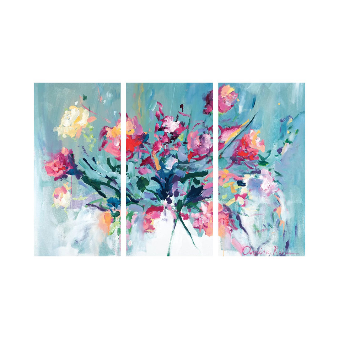 Courage To Bloom von Amira Rahim - Leinwanddruck ohne Rahmen, Galerie-gewickelt, Giclée auf Leinwand