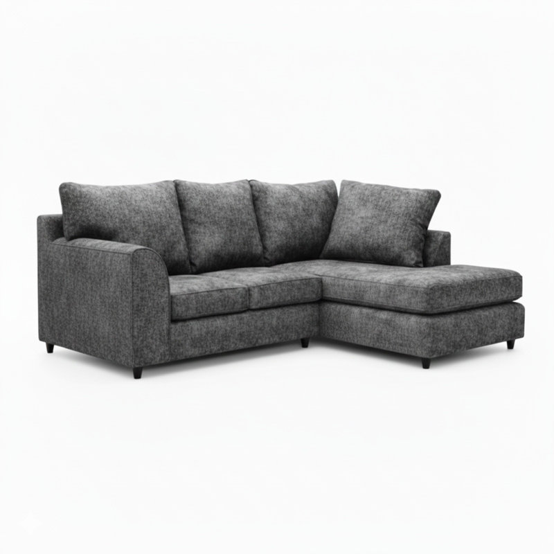 4 Seater Corner Sofa , Right Hand Facing, Grey