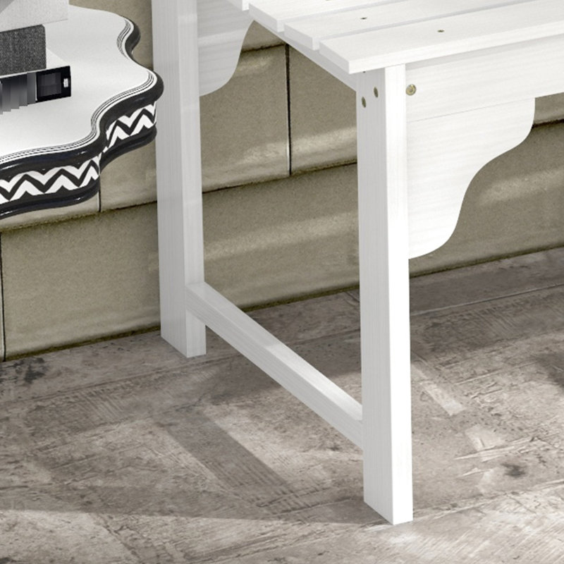 Banc de jardin blanc avec siège à lattes pour les porches avant, chaises d'extérieur robustes à cadre en acier thermolaqué pour jardin, supportant 264 lb
