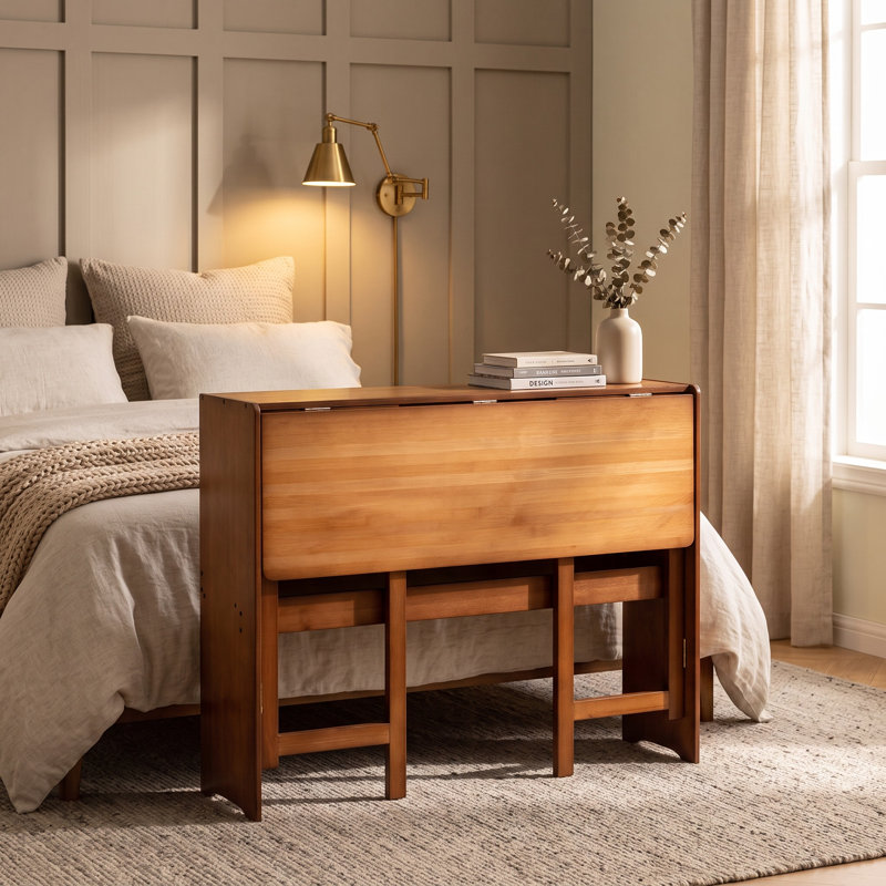 Bureau pliant en bambou, bureau d'ordinateur peu encombrant pour petits espaces, table d'étude pliable pour chambre, bureau à domicile, dortoir, appartement (noyer) (Bambou pliable (NOIR))