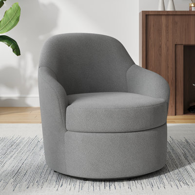 Fauteuil demi-tonneau pivotant à 360 ° Modern, fauteuil d'appoint Boucle, canapé simple rembourré