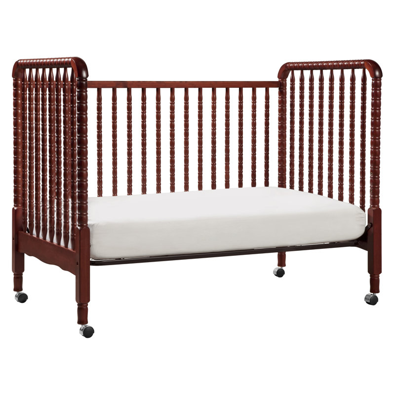 Lit de bébé convertible 3-en-1 Jenny Lind, Cerise
